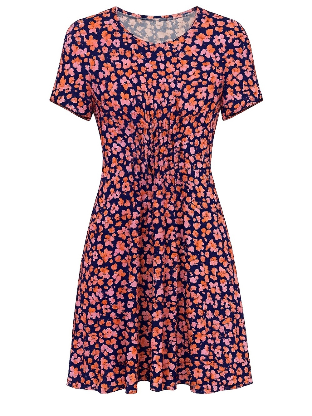 Boden retro floral jersey dress, size 10